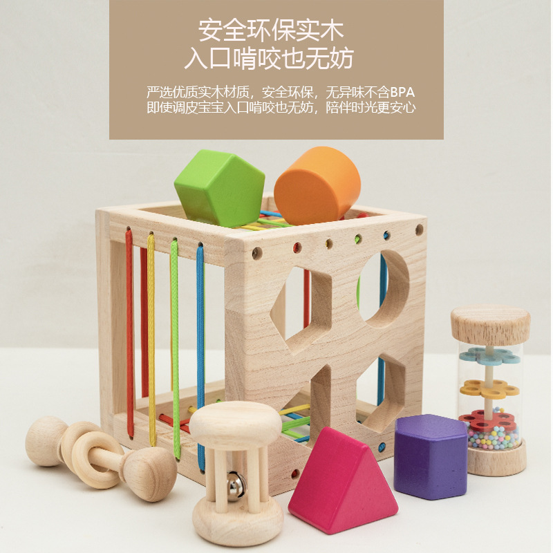 Juguetes Montessori para niños de madera Cecella forma cognitiva interactiva padre-hijo juegos divertidos