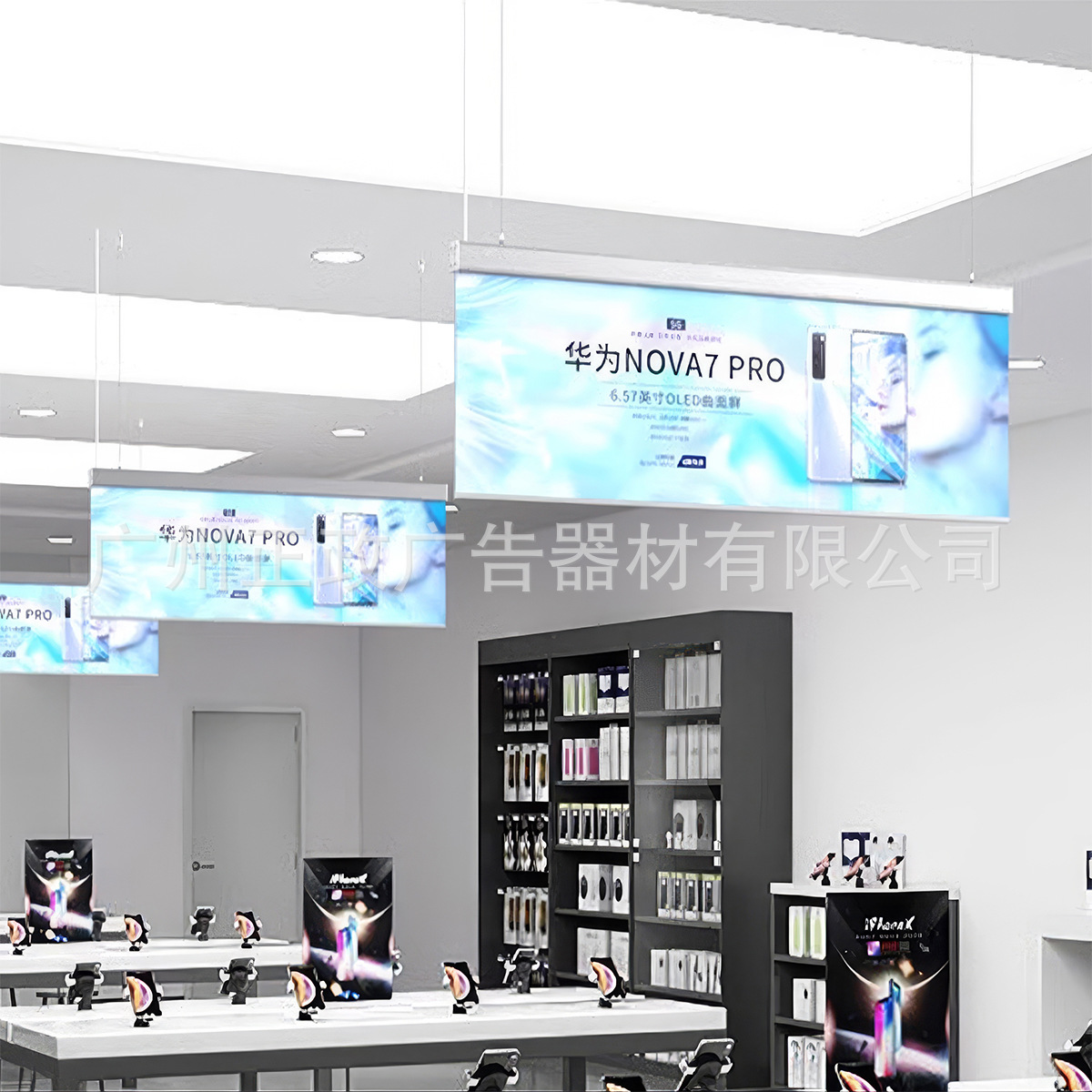 Indoor double-sided ceiling acrylic light box LED billboard