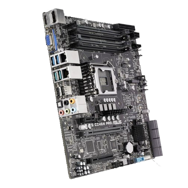 Совместимый рабочий станция Intel ASUS WS C246M Pro материнская плата поддерживает основную плату