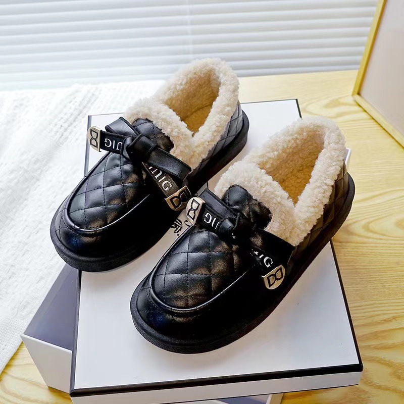 Retro low-top snow boots for women 2023 winter new soft-soled casual…