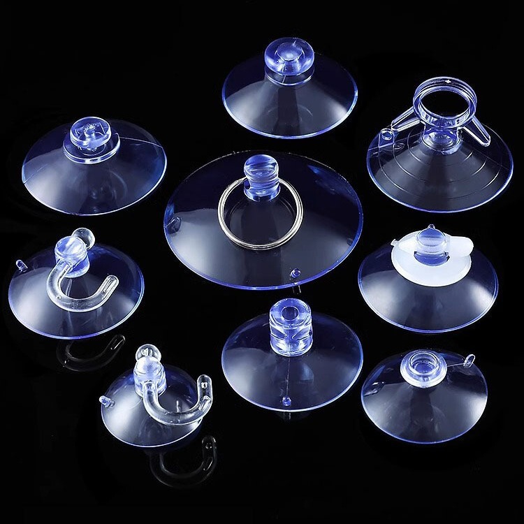Suction Cup Holder Transparent Glass Small Suction Cup Tile Wall Hanging Hook Car Billboard Bracket Hole