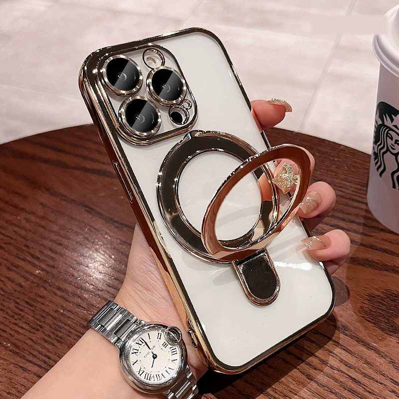 Apple, transparent compatible iphone15, tubing, electromagnetic phone case charging, protective case