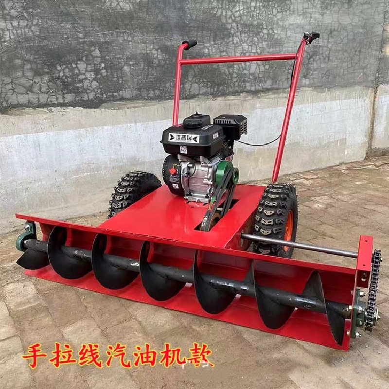 手推式小型除雪机螺旋蛟龙推雪机公园马路社区清雪扫雪机除雪机