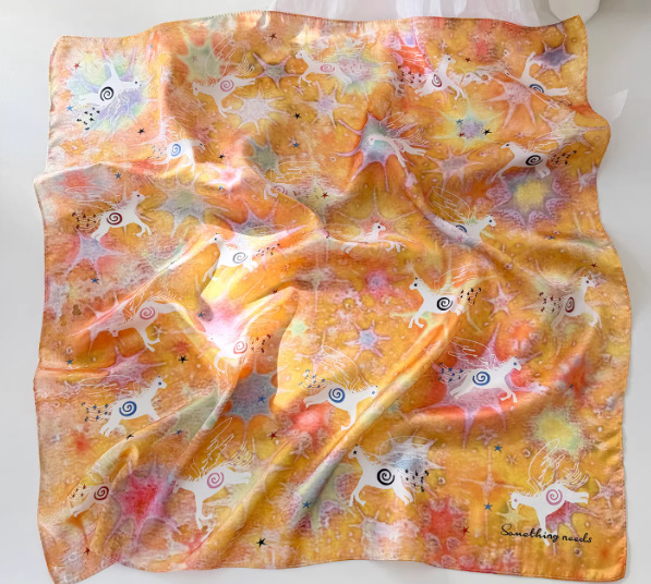 45# Lenço quadrado pônei laranja (EA1612)