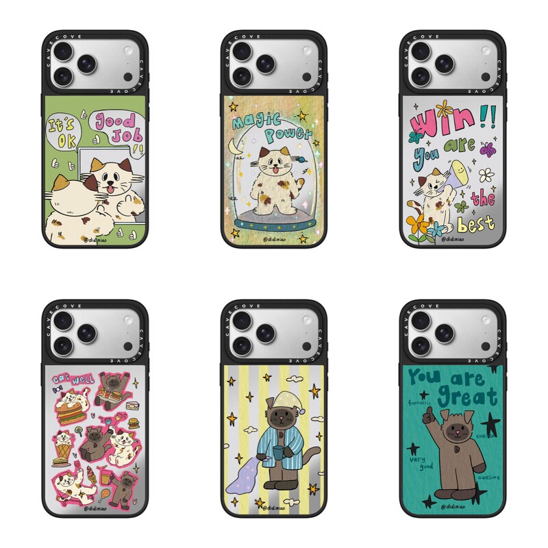 Magnetic Magsafe Didi Miao Cat Phone Case Suitable for Apple 17 Pro Max iPhone 16 Pro Protection