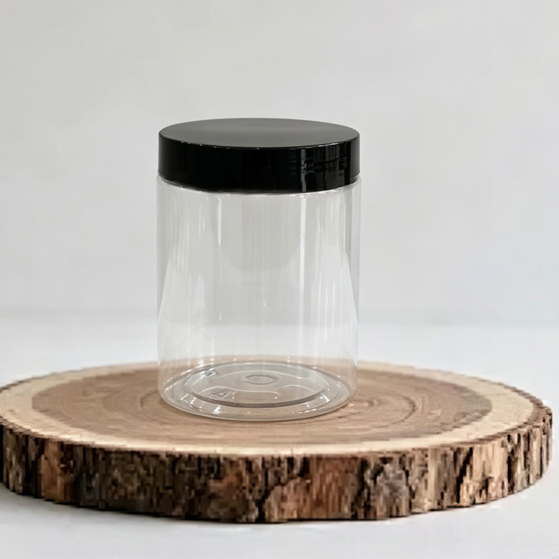 Envase de plástico de boca ancha de 500 ml de grado alimenticio Yuzhuang PET, frasco sellado de 250 g para mascarillas capilares, material de embalaje cosmético.