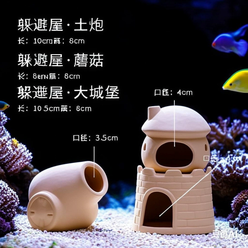 Скрытый домик для аквариума, ландшафтный дизайн, домик для креветок, мини-версия, попугай, рыба, небольшой глиняный горшок, домик для цихлид, специальный резервуар для нереста, резервуар для разведения