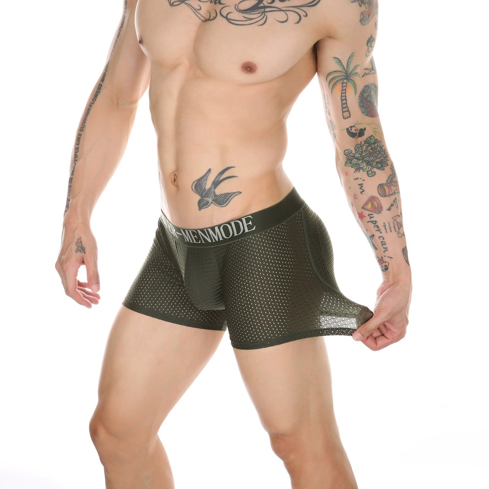Long mesh pants, sponge underwear for hips shape correction, thigh pad