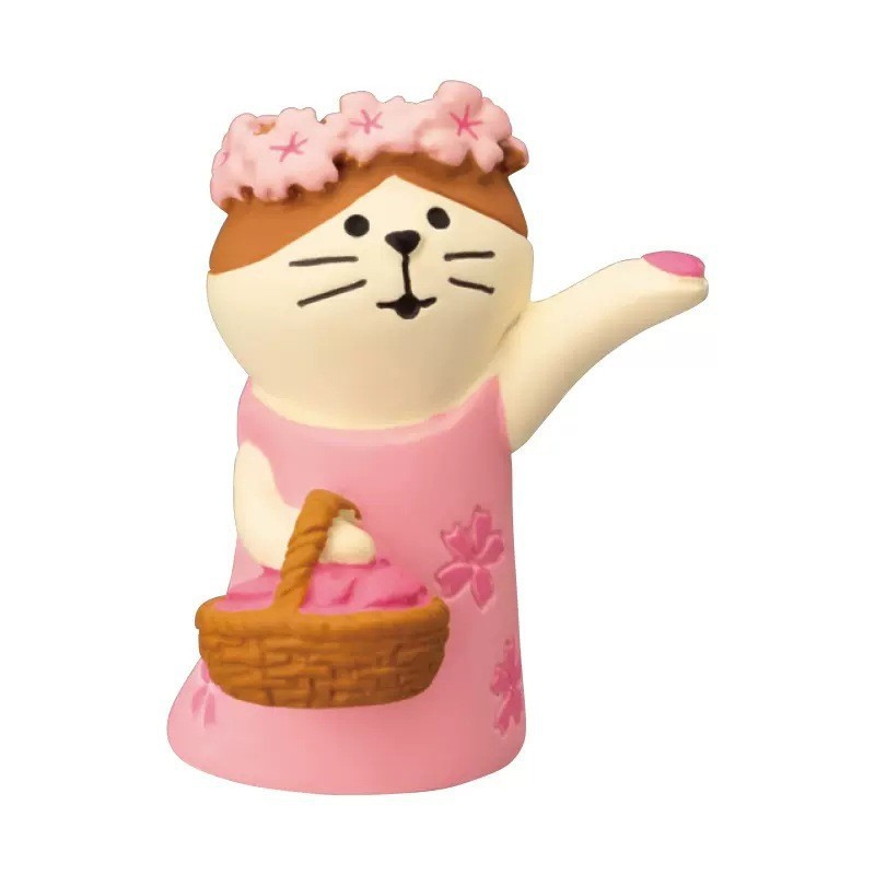 사쿠라 꽃바구니 고양이