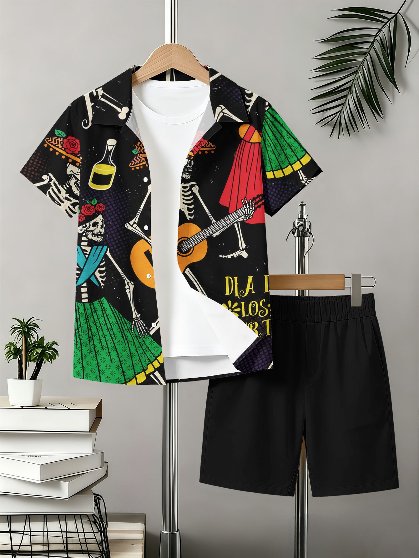 Boys Shirt And Shorts Set With 3d Pattern For Summer Style_voghion.com