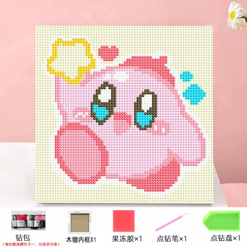 Набор алмазной мозаики DIY Kuromi и мультфильмы 20×20 см, рамка-наклейка, детское творчество
