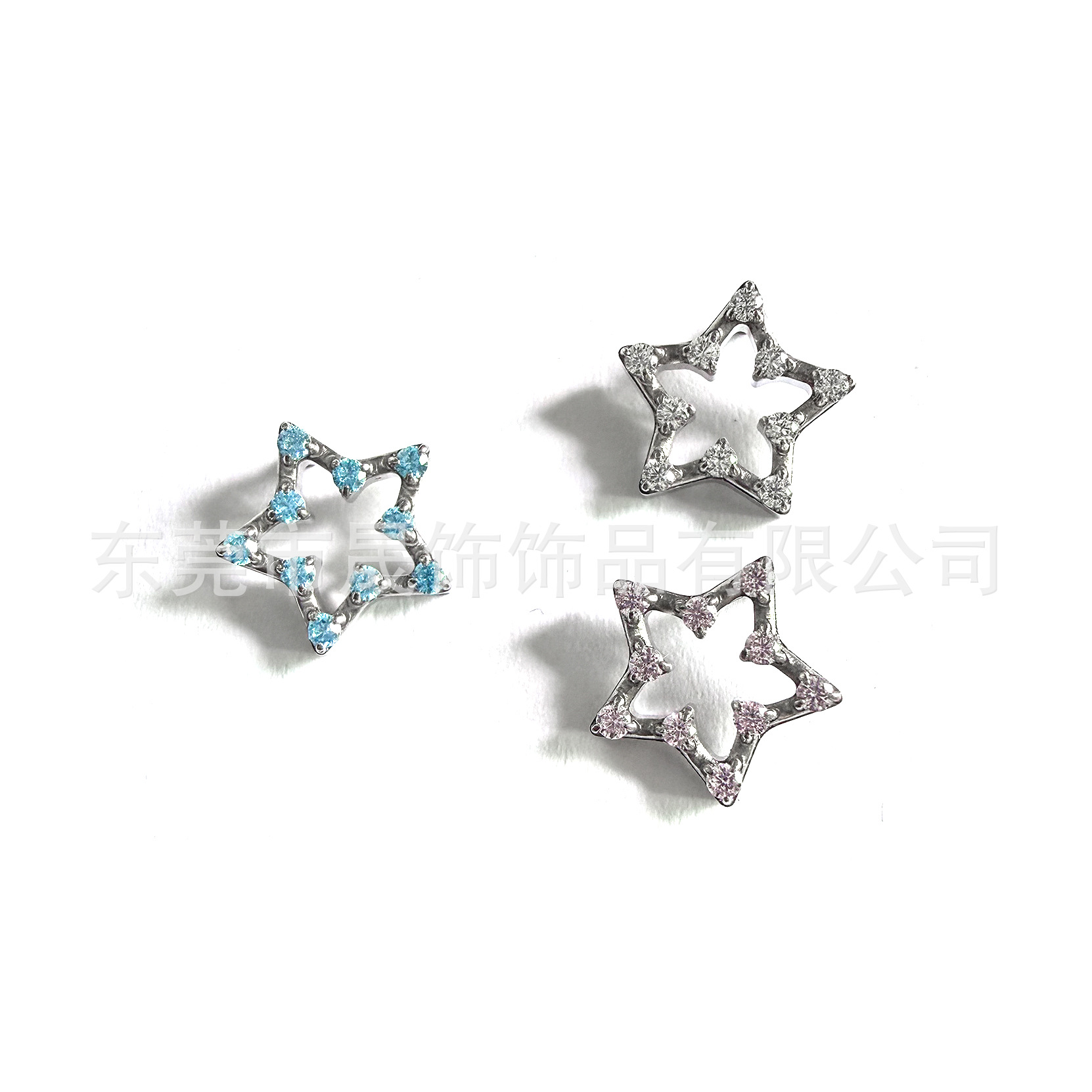 F136 Titanium Alloy Openwork 五角 Star Ear Stud Studded 5A Cubic Zirconia Helix Cartilage Stud G23 Titanium Internal Thread Piercing Jewelry