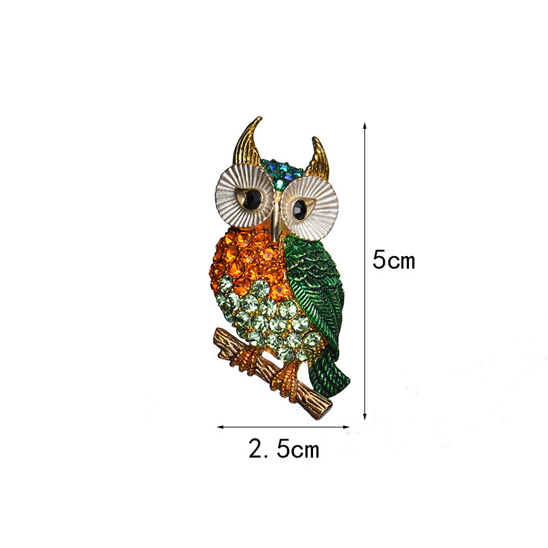 A Variety of European and American Retro Owl Enamel Brooches, Elegant and Versatile Animal Oil Drop Pins, Accessories Ready for Sale