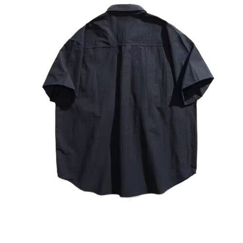 Japanese Retro Workwear Short-Sleeve Shirt for Men 2024 Summer Trend Brand Outdoor Casual Versatile Youth T-shirt Jacket