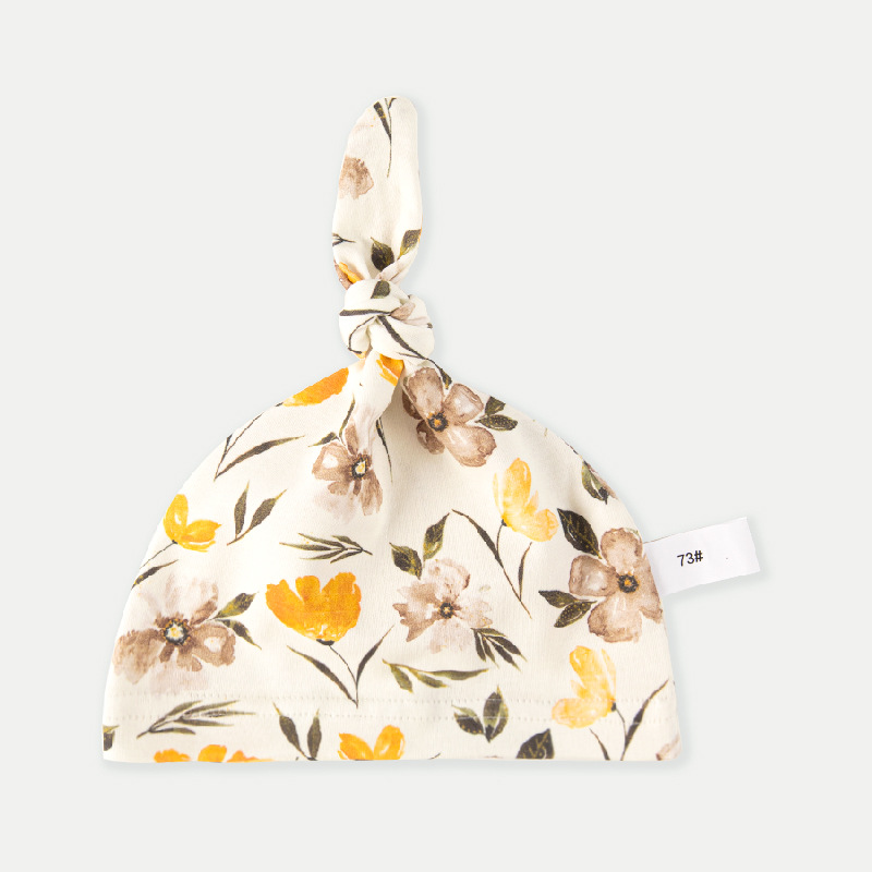 Tapa de neumático de bebé europeo y americano sombrero recién nacido tapa de puerta de cuidado de bebé floral 2023 nueva celebridad en línea al por mayor