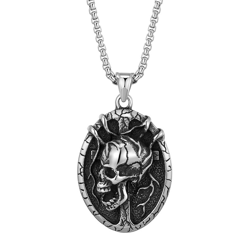 men's retro necklace stainless steel