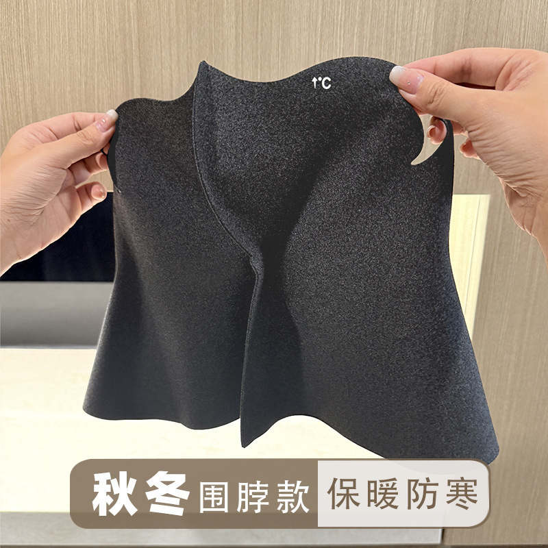 秋冬全脸保暖防风防寒面罩双面德绒简约户外加厚无痕口罩可水洗女|undefined
