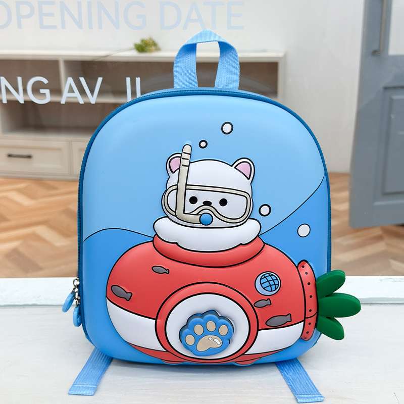 Cartoon estereoscópico Eggshell mochila infantil infantil caricatura lindas mochila para niños de clase media pequeña mochila ligera