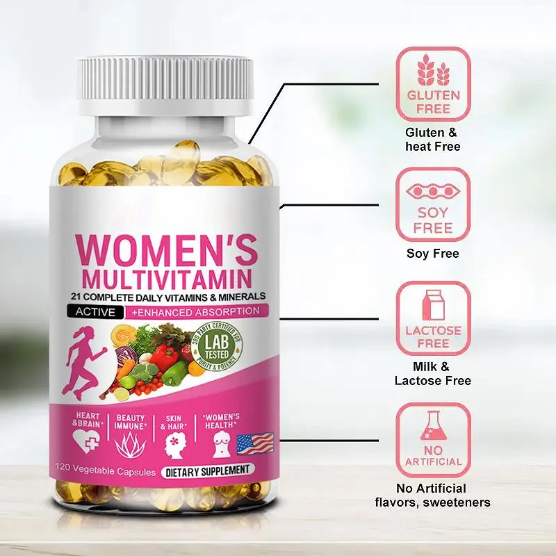 现货供应 跨境热销款女性复合维生素软胶囊 工厂直发支持oe m|undefined