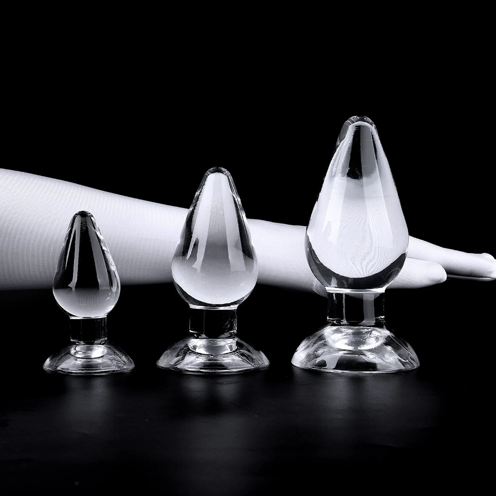 Big Mac backyard anal plug anal plug large, medium and small three-piece high transparent crystal pull bead backyard plug factory supply