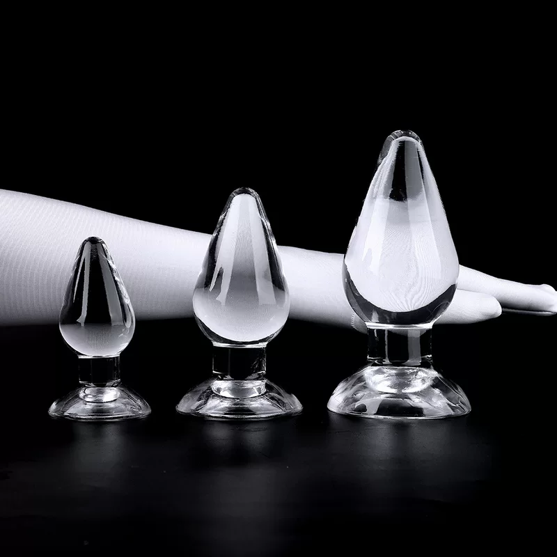 Big Mac backyard anal plug anal plug large, medium and small three-piece high transparent crystal pull bead backyard plug factory supply