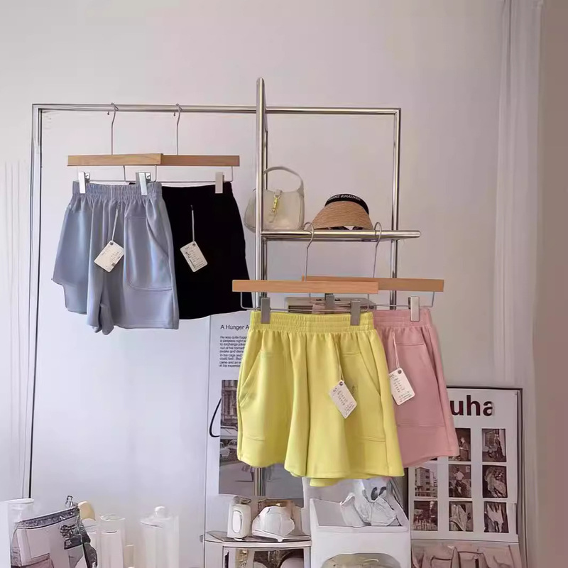 Cloth Xiaojiu Cream Shorts Women's Summer New Loose Air Cotton Skin-friendly All-match Straight Thin and Tall Casual Shorts Cloth Xiaojiu Cream Shorts Women's Summer New Loose Air Cotton Skin-friendly All-match Straight Thin and Tall Casual Shorts