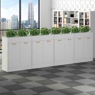 Office Screen Partition Storage Rack Data Cabinet Floor-Standing Flowers and Green Plant Slot Cabinet Partition Flower Rack Cabinet Filing Cabinet