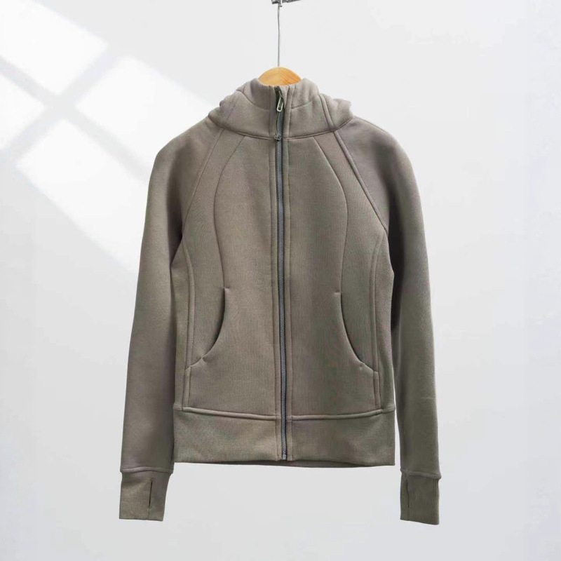 Lulu Scuba Slim Fit Hooded Sweatshirt with Waist Slimming Look Fleece-Lined Warm Casual Jacket Gold Label