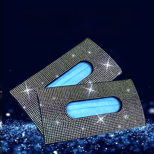 Cross -border dedicated to new rhinestones full of diamond sunshade paper tissue box car with diamond ribbon diamond paper carton car paper tissue bag