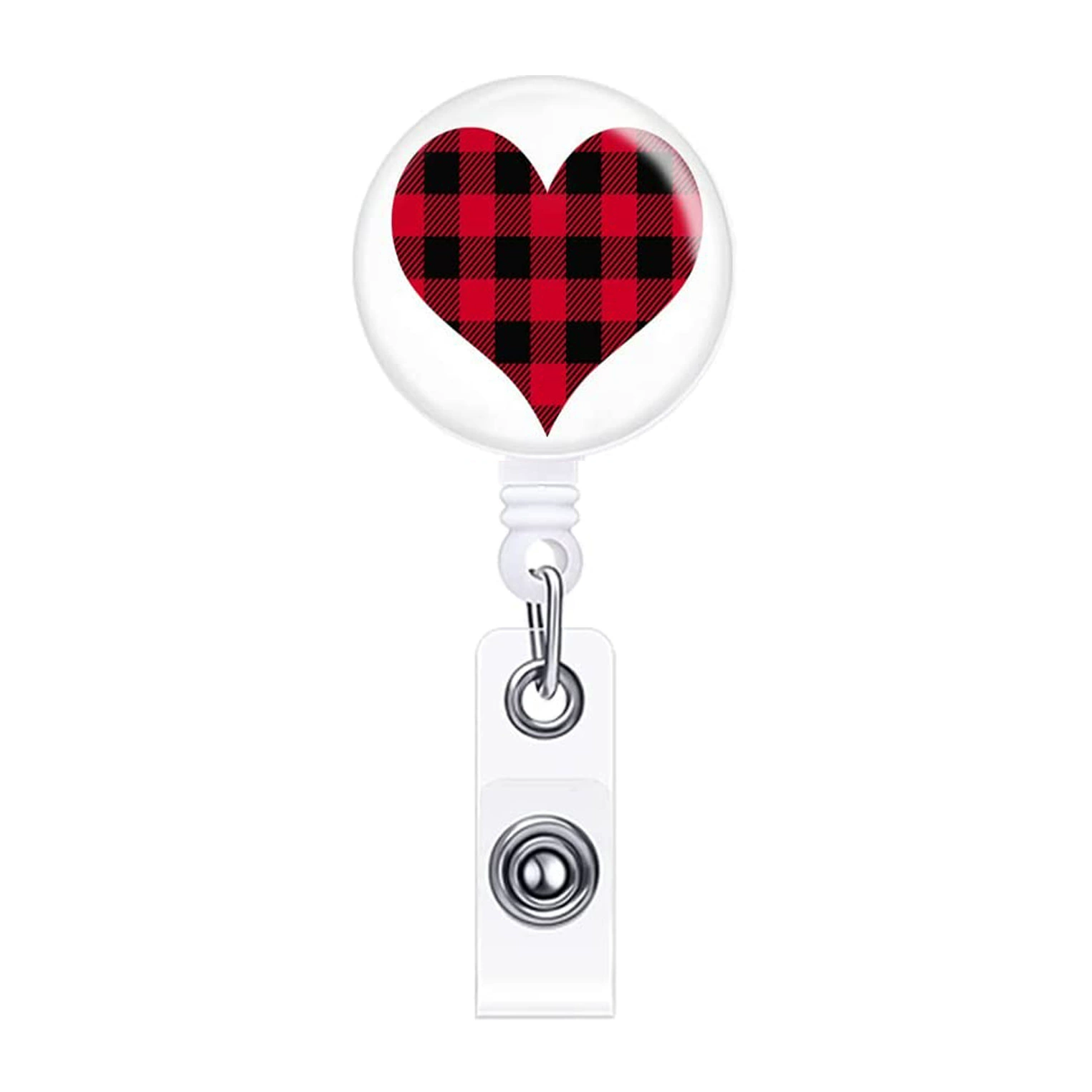 Festival series glue drop patch rabbit ear love clover retractable rotation easy to pull alligator clip ID buckle