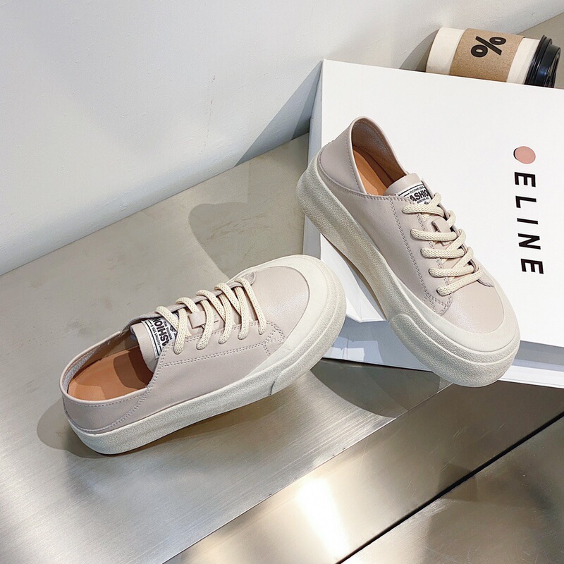 Dual-use genuine leather white sneakers for women, 2022 new spring/summer breathable versatile slip-on flat casual sneakers Dual-use genuine leather white sneakers for women, 2022 new spring/summer breathable versatile slip-on flat casual sneakers