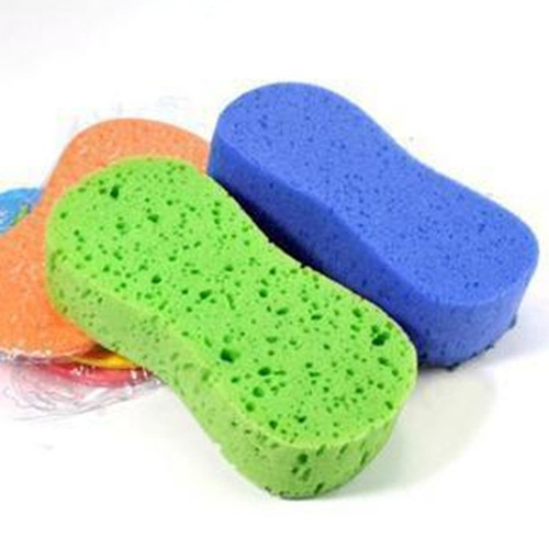 Car use 8-shaped compressed car wash sponge to wipe the car, large car wash honeycomb sponge, car beauty waxing high foam