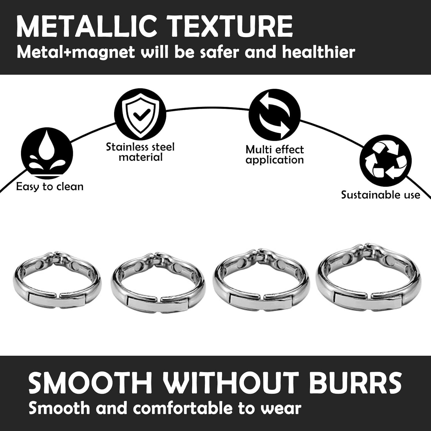 Metal Penis Weight Training Ring, Foreskin Restraint Lock Ring, Large Size — detail image 7