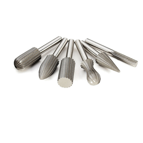 Woodworking rotary file wood carving knife milling cutter electric grinding accessories set slotted and carved high-speed steel