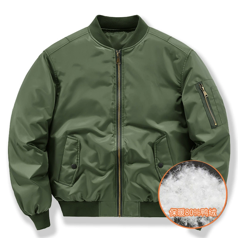 Трансграничный Зимний пуховик, мужской короткий бомбер ВВС MA1, мужская куртка больших размеров, бейсбольный костюм, прилив