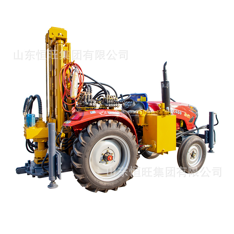 máquina de perforación neumática de tractor pequeña máquina de perforación doméstica de pozo de aguas profundas gran máquina de perforación controlada remotamente equipo de perforación