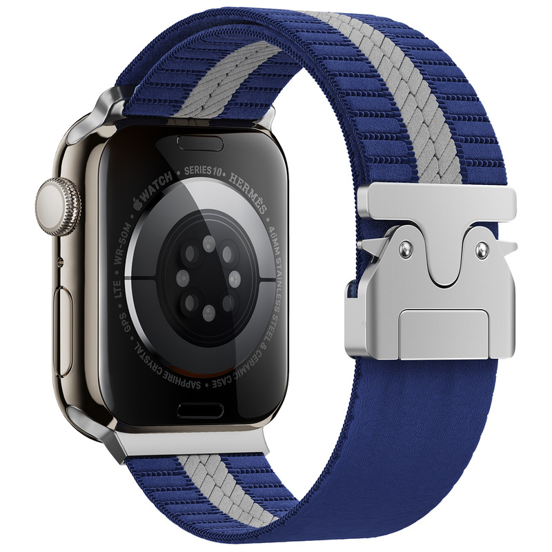 Apple iwatch8/9/10 時計ストラップナイロン編組弾性パラシュートバックル Huawei GT4/5 時計ストラップに適しています。|undefined
