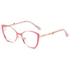 Fashionable metal glasses, European style, cat's eye