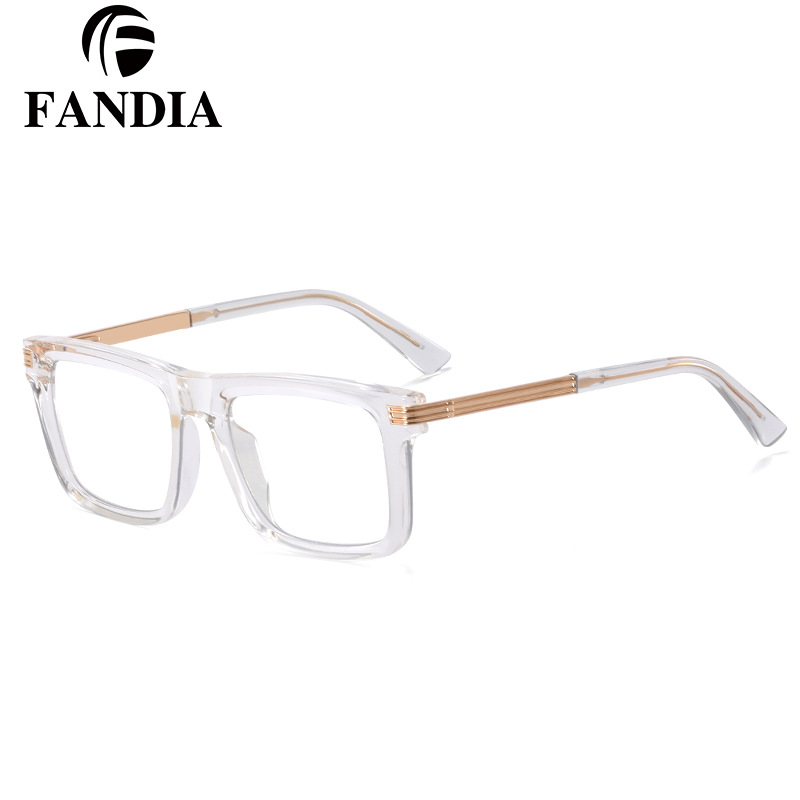 93515 nuevo marco de gafas anti-luz azul para hombres, lanza metálica de doble color, espejo plano de comercio exterior con espejo ahora