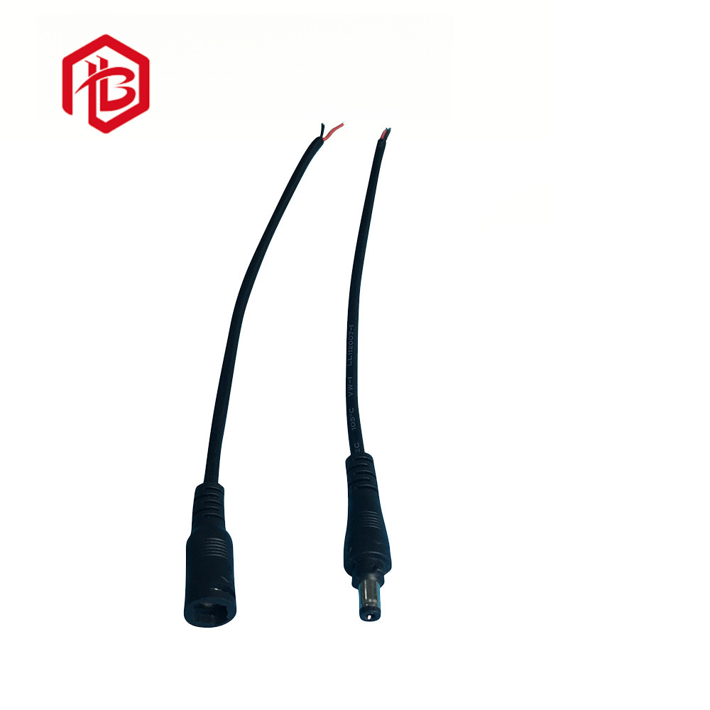 厂家供应透明LED灯具连接线防水线DC公母防水插头