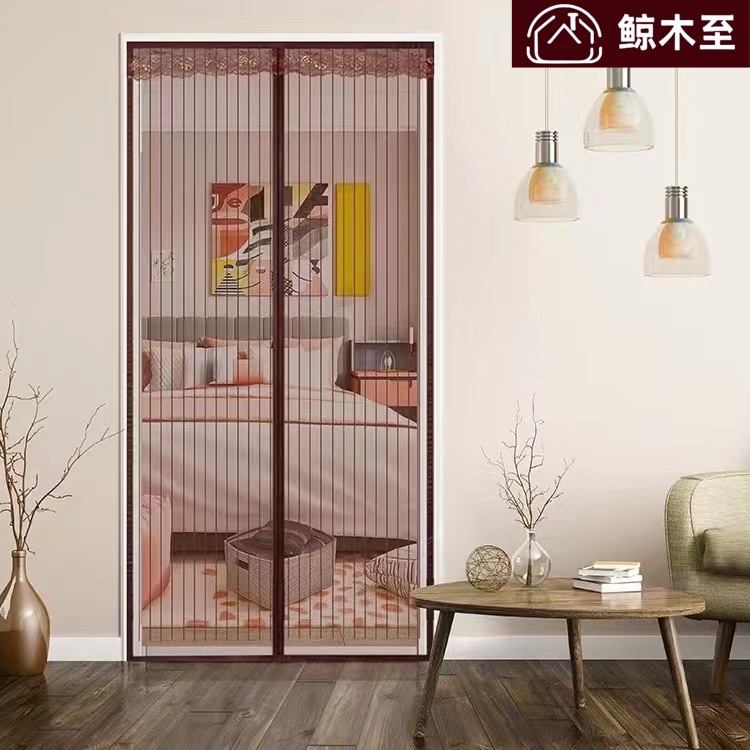 커피 암호화 줄무늬 커튼