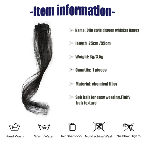 Manufacturer wholesale one piece European and American wig piece cross-border dragon beard internet celebrity middle-parted wig eight-character bangs high temperature wire