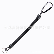 路亚渔具 中号失手绳 护竿绳 伸缩钓鱼绳 电话线型路亚工具