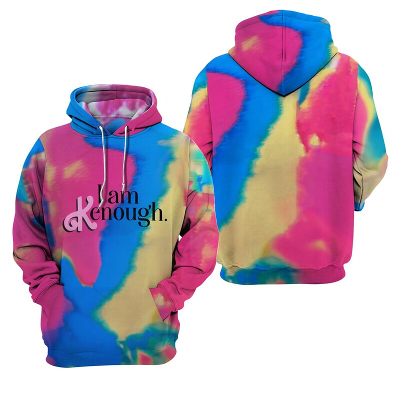 Real Movie Barbie Hoodie Cosplay Peripherals I Am Kenough Trendyy Hooded Sweatshirt