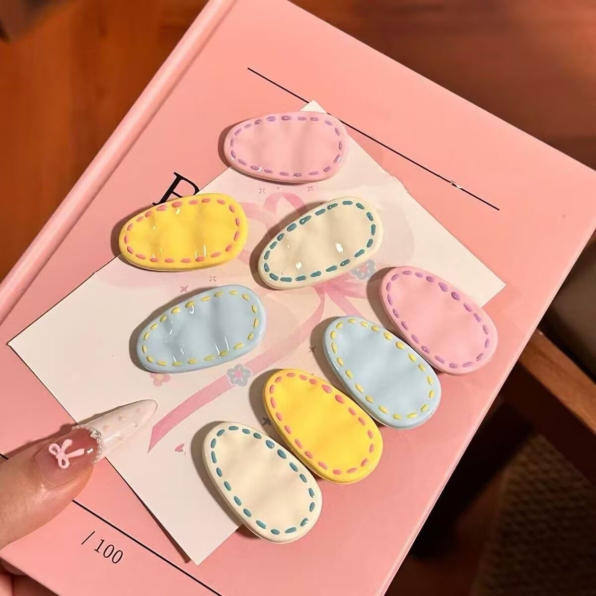 Japanese and Korean Style Cute Hand-painted Line Small Water Drop Duckbill Clip Children's Simple All-match Bangs Edge Clip Niche Exquisite Headwear