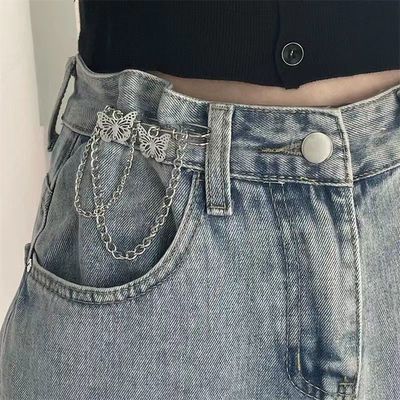 trousers Waist Pin chain Waistline Accessories fixed clothes Trousers waist Emptied Sweet Brooch