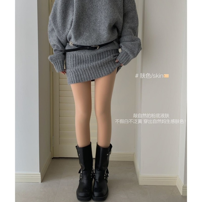 A+616秋冬新款200克磨毛自发热压力瘦腿裤保暖打底裤女|undefined