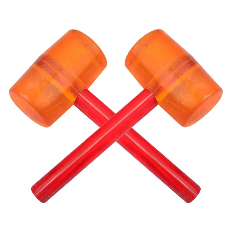 Резиновый молоток, прозрачный кожаный молоток, инструмент для укладки напольных покрытий, ударопрочный, для ремонта дома, желтый кожаный молоток, деревянный.