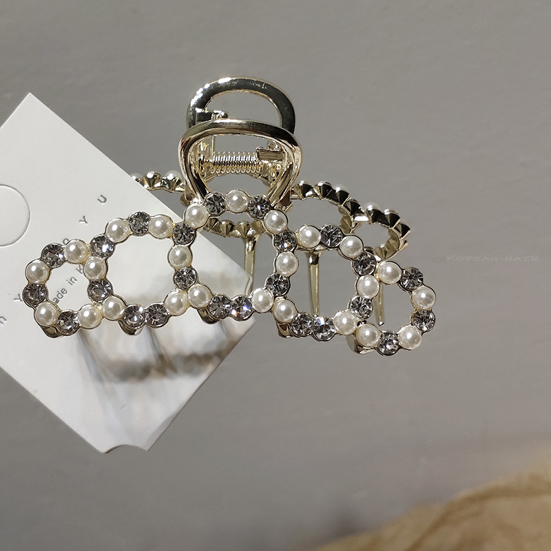 Metal Pearl Rhinestone Catch Clip display picture 9