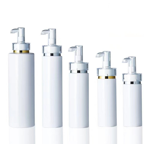 Acrylic lotion bottle PET bottle body 100ml-750ml white transparent plastic bottle shampoo bottling
